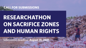 David Boyd, UN Special Rapporteur on Human Rights and the Environment, co-launches Researchathon on Sacrifice Zones and Human Rights