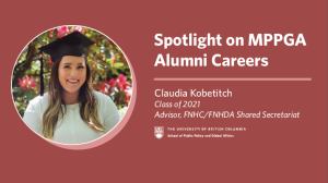 Alumni Spotlight Claudia Kobetitch