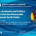 Lessons from the Honourable Dr. Ameenah Gurib-Fakim