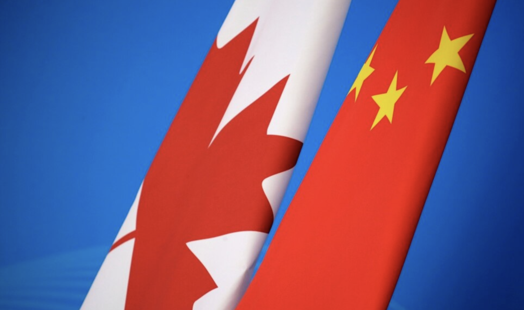 Flags of Canada and China are placed for the first China-Canada economic and financial strategy dialogue in Beijing, Nov. 12, 2018.
