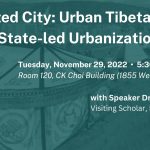 Promotional graphic for Uncivilized City: Urban Tibetans and China’s State-led Urbanization