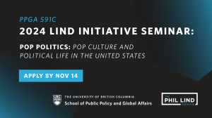 Call for Applications – 2024 Lind Initiative Seminar: Pop Politics