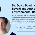 David Boyd Niloufar Bayani and Authoritative Environmental Repression