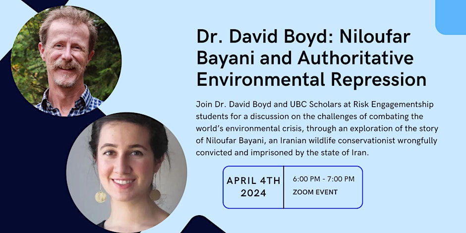 David Boyd Niloufar Bayani and Authoritative Environmental Repression